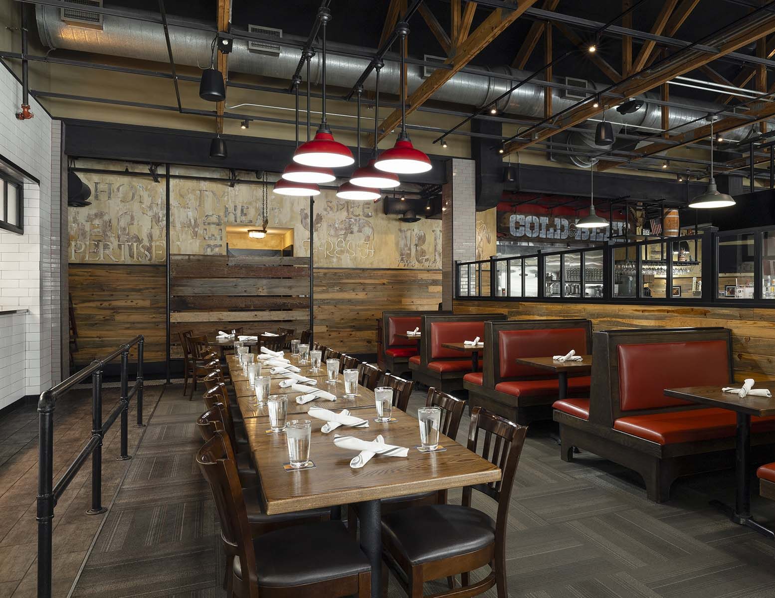 Group dining area at Red Heat American Tavern Wilmington