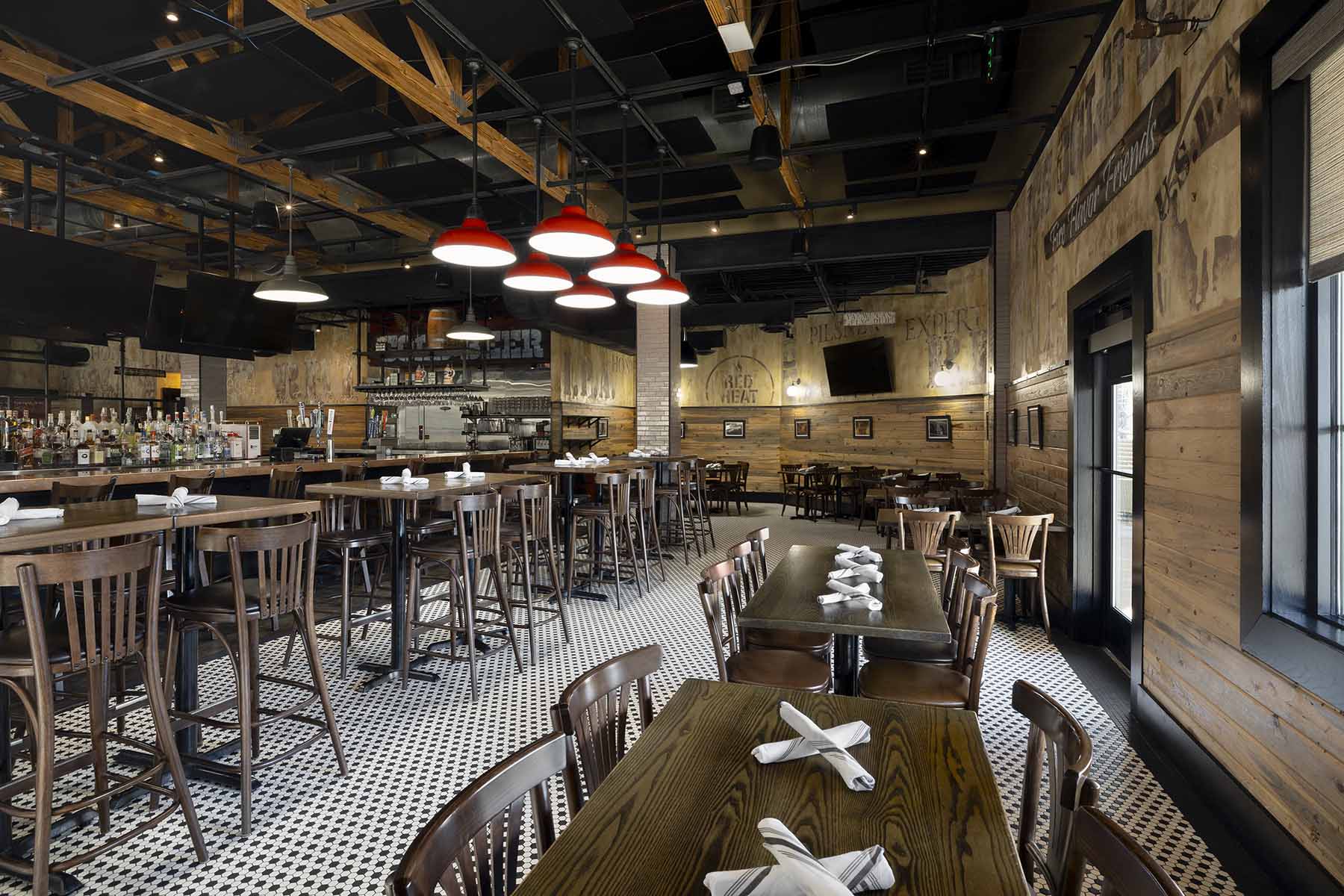 Lounge area at Red Heat American Tavern Wilmington